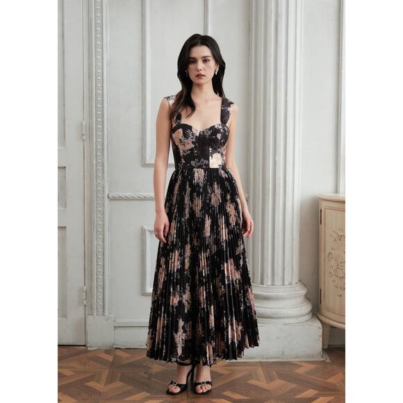 Maison Amory Primrose Midi Dress Moonlight Rose Size XL - Picture 1 of 9